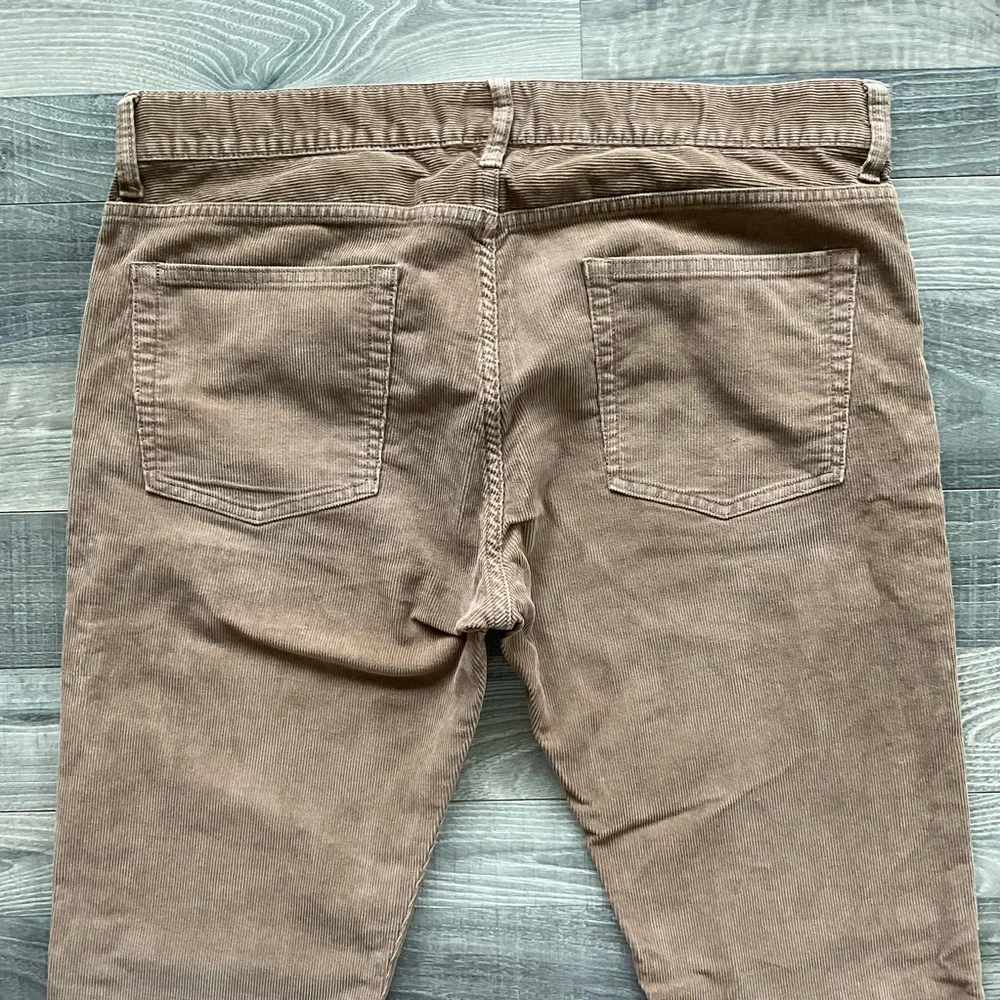 35x32 J Crew 484 Slim Fit Corduroy Pants Men’s Tan Brown 5 pocket Stretch G7128